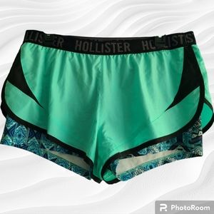 HOLLISTER Athletic Double Layered Shorts Running Sport